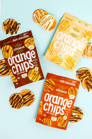 Chiwis Chocolate-Drizzled Orange Chips Main Image