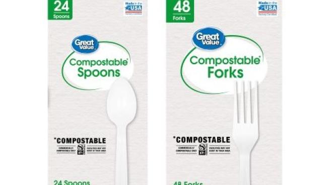 Walmart compostable cutlery 