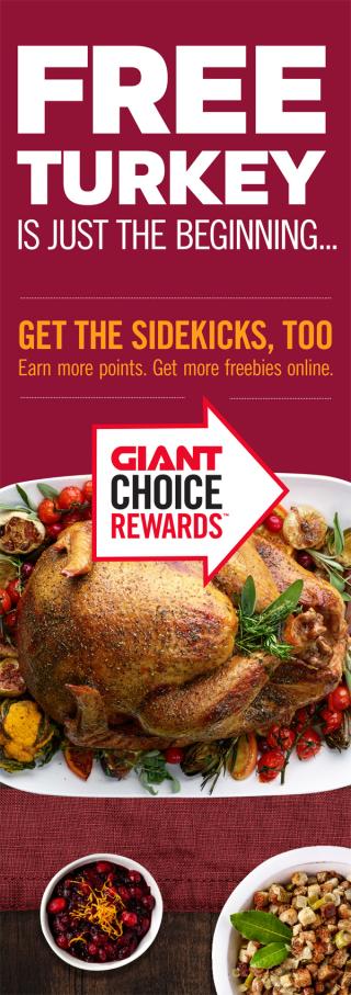 Giant Food Stores Lets Shoppers Earn Turkey and Trimmings